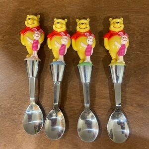 Winnie The Pooh Disney Store Sweet Shoppe 4 Dessert Ice Cream Spoons